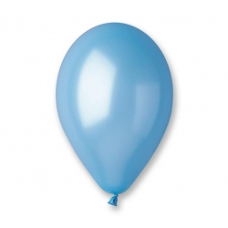 Balony metaliczne Niebieskie Błękitne 100 szt 26 cm